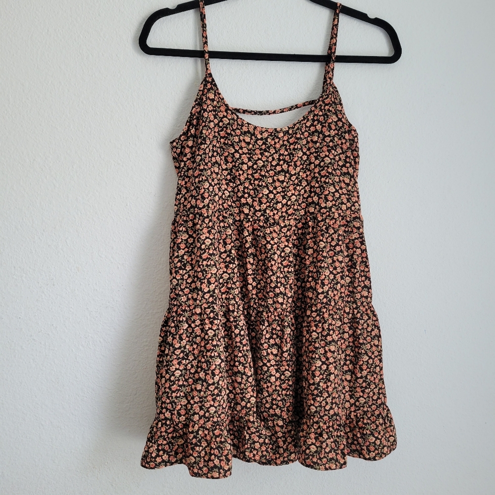 Floral Dress - Black and Pink - Picture 2 of 8
